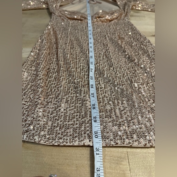 NWT Hello Molly Blind Your Eyes Dress in gold - Picture 10 of 13